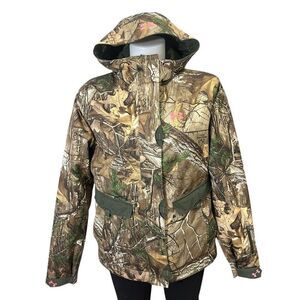 Under Armour Storm Camo RealTree‎ Hunting Outdoor Jacket - Quilted Hooded sz S